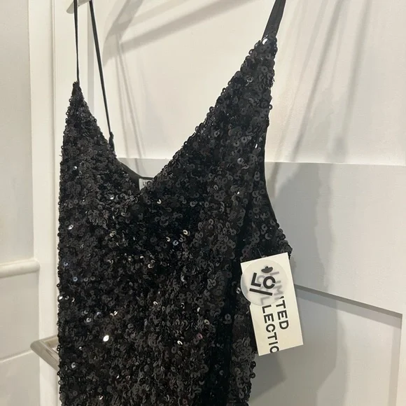 Sequin little black dress ladies size L New Years Eve NYE - Picture 6 of 8
